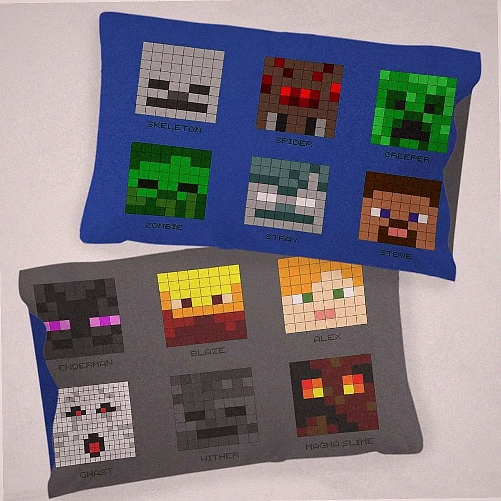 1 Minecraft Pillowcases Jay Franco Bedding Kids Mojang Double Sided