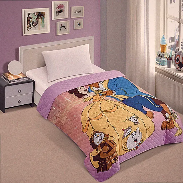 Beauty and The Beast Princess Belle Twin Quilted Bedspread