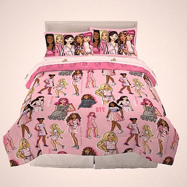 Comforter Sheet Set 7 Piece Queen Size Barbie Barbicore Franco Bedding