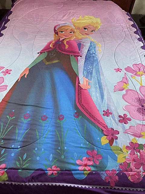Disney Frozen Twin Comforter Anna Elsa Reversible Franco Kids Bedding