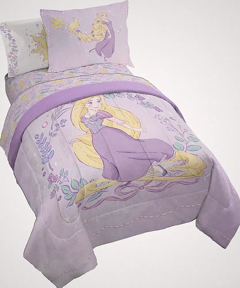 Disney Princess Rapunzel 5 Piece Twin Comforter Set Franco Kids Sheets Pillow