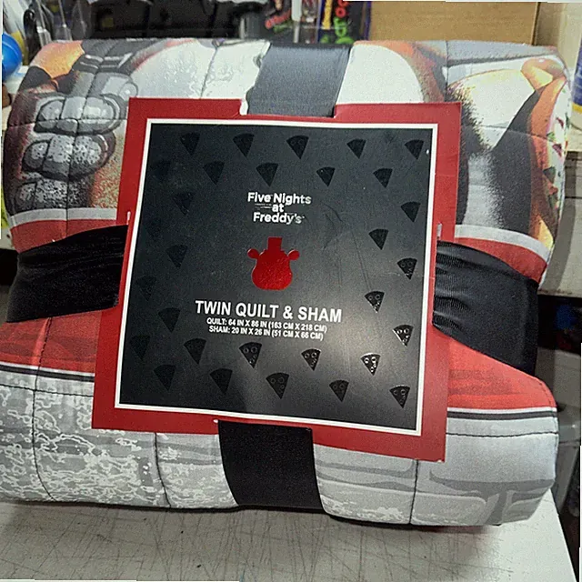 Five Nights At Freddys Twin Quilt Blanket & Sham 2017 News Flash Franco Retired