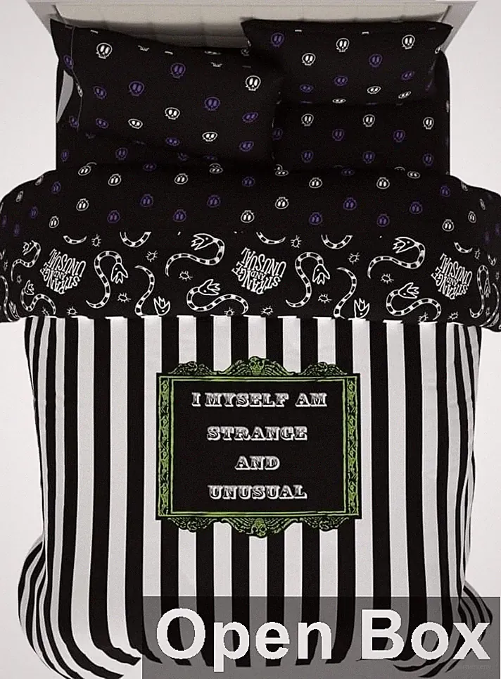 Franco 5 Piece, Collectibles Beetlejuice Halloween Striped Bedding Set, Queen