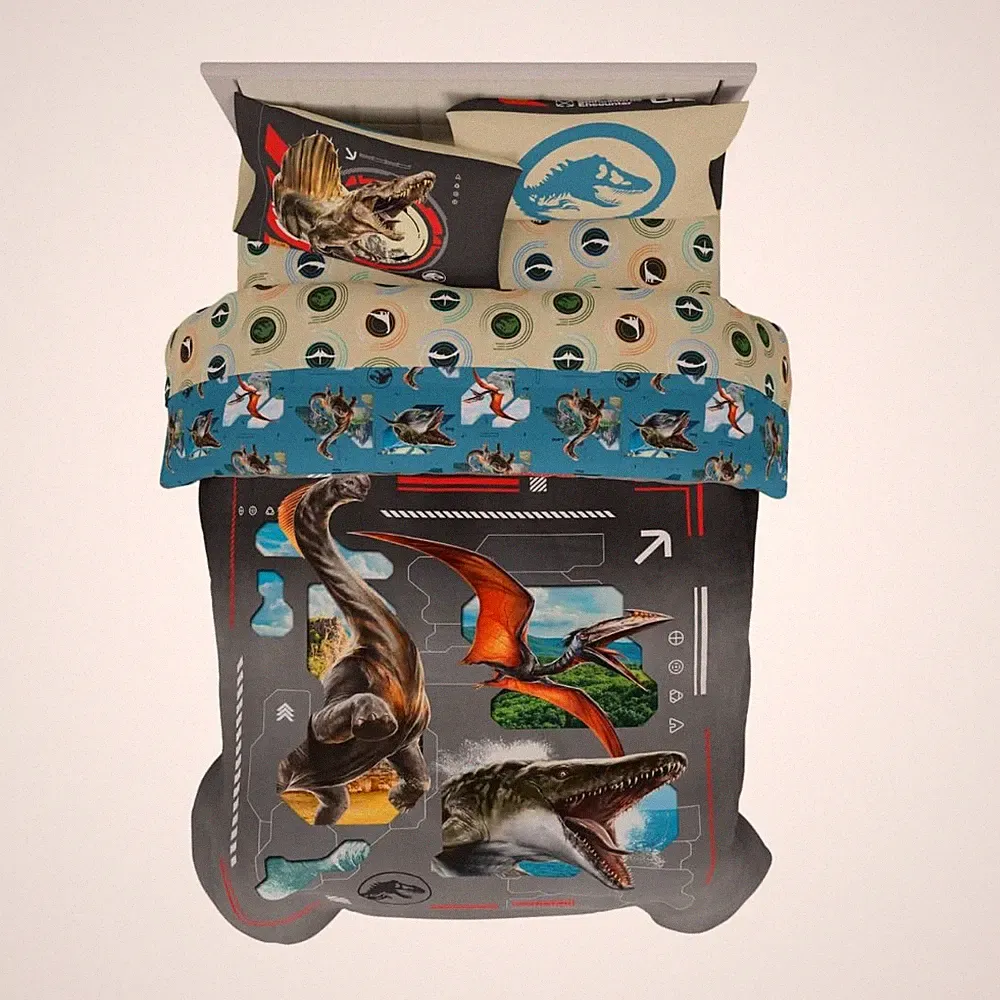 Franco Jurassic World Rebirth 5 Piece Full Size Bedding Set Model 7B2559