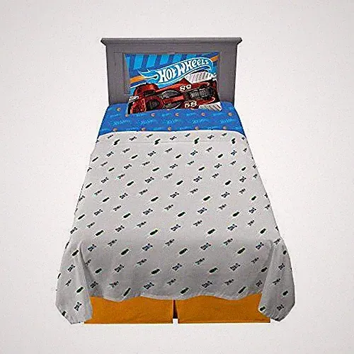 Franco Kids Bedding Super Soft Sheet Set, 3 Piece Twin Size, Hot Wheels