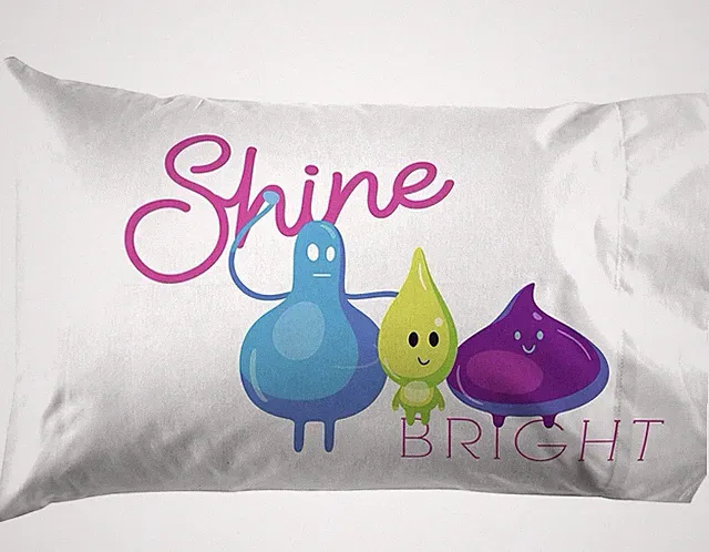 Jay Franco Over The Moon Shine Bright 1 Single Reversible Pillowcase, 20x30in