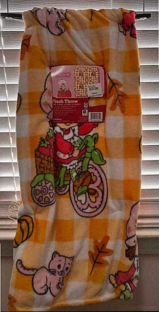 Jay Franco Strawberry Shortcake Plush Throw Blanket 50x60in Multicolor Checkered