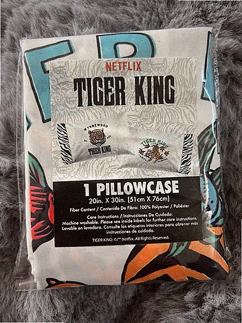 Jay Franco Tiger King Wynnewood 1 Single Reversible Pillowcase