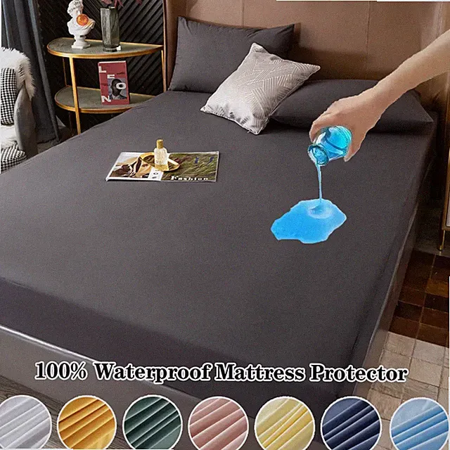 Mattress Cover Protector Adjustable Non-slip Fitted Bed Sheet with Elastic Band