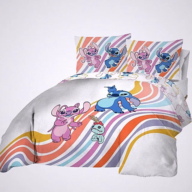NEW Franco Disney Stitch Full Duvet Cover with 2 Shams Full Double Size