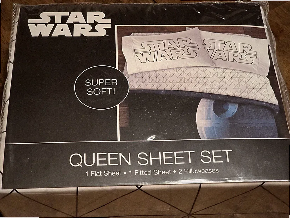 NEW Jay Franco Star Wars Schematics Queen Size Sheet Set - 4 Piece Set