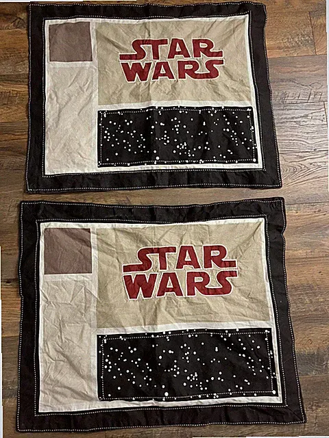 Pair Star Wars Embroidered Pillow Shams