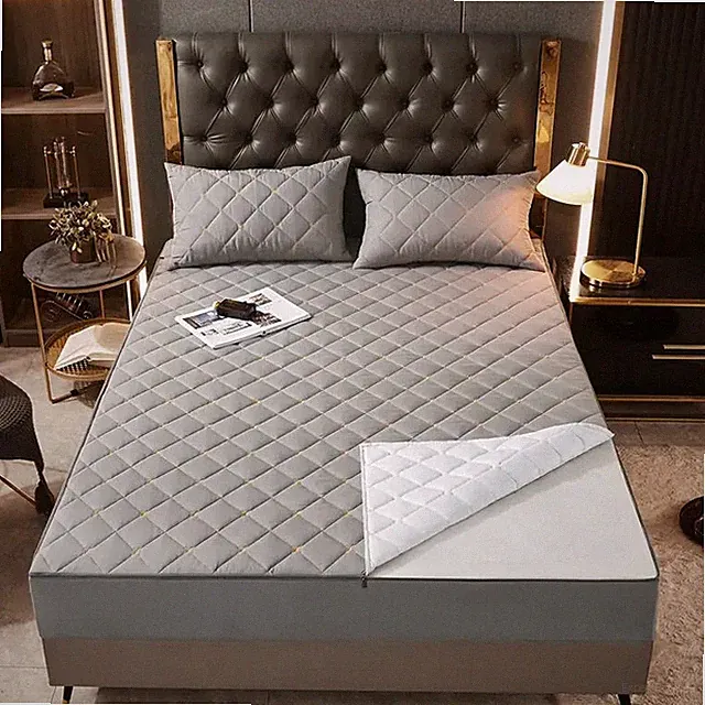 Six Sided All Inclusive Mattress Cover Quilted Fitted Bed Sheet Mattress Topper