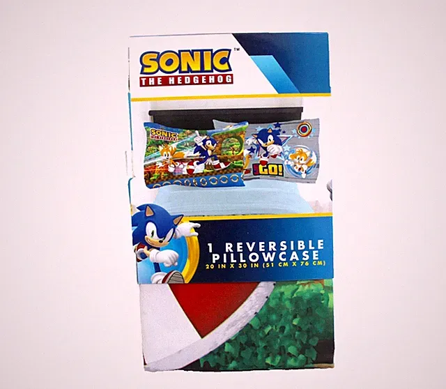 Sonic The Hedgehog One Standard Size Pillowcase Multicolor NEW