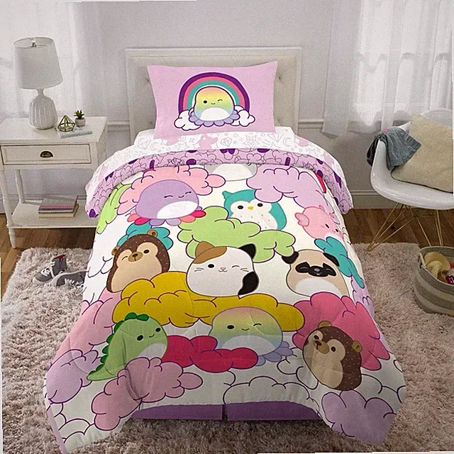 Squishmallows Twin Reversible Kids Comforter Plush Blanket NEW