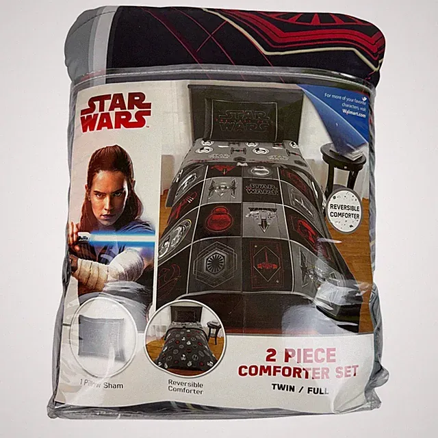 Star Wars The Last Jedi Reversible Comforter Set Twin Full 2pc Jay Franco NEW