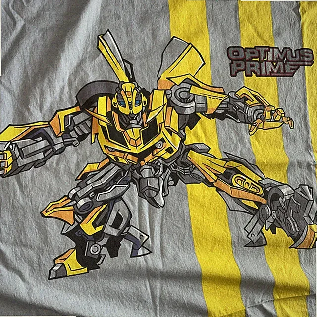 Vintage Transformers Bumblebee Full Flat Bed Skirt Bedding Retro Bedroom Skirt